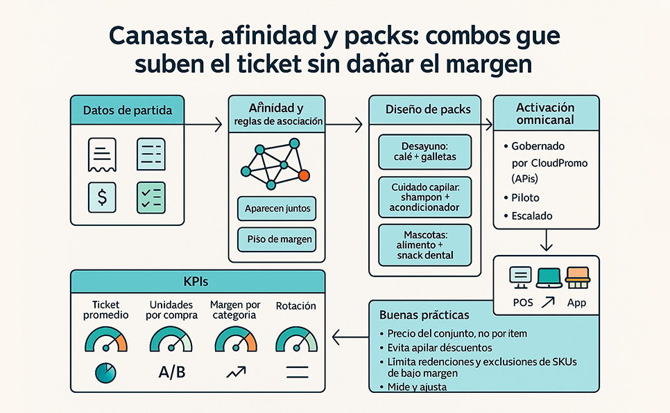 Canasta, afinidad y packs en el retail